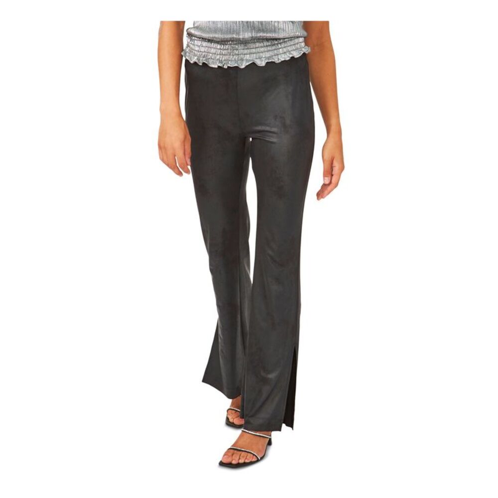 28TH & PARK Womens Wide Leg Pants Black Slitted Solid Juniors XS